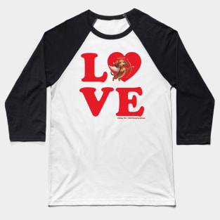 LOVE Cupid Dachshund Baseball T-Shirt